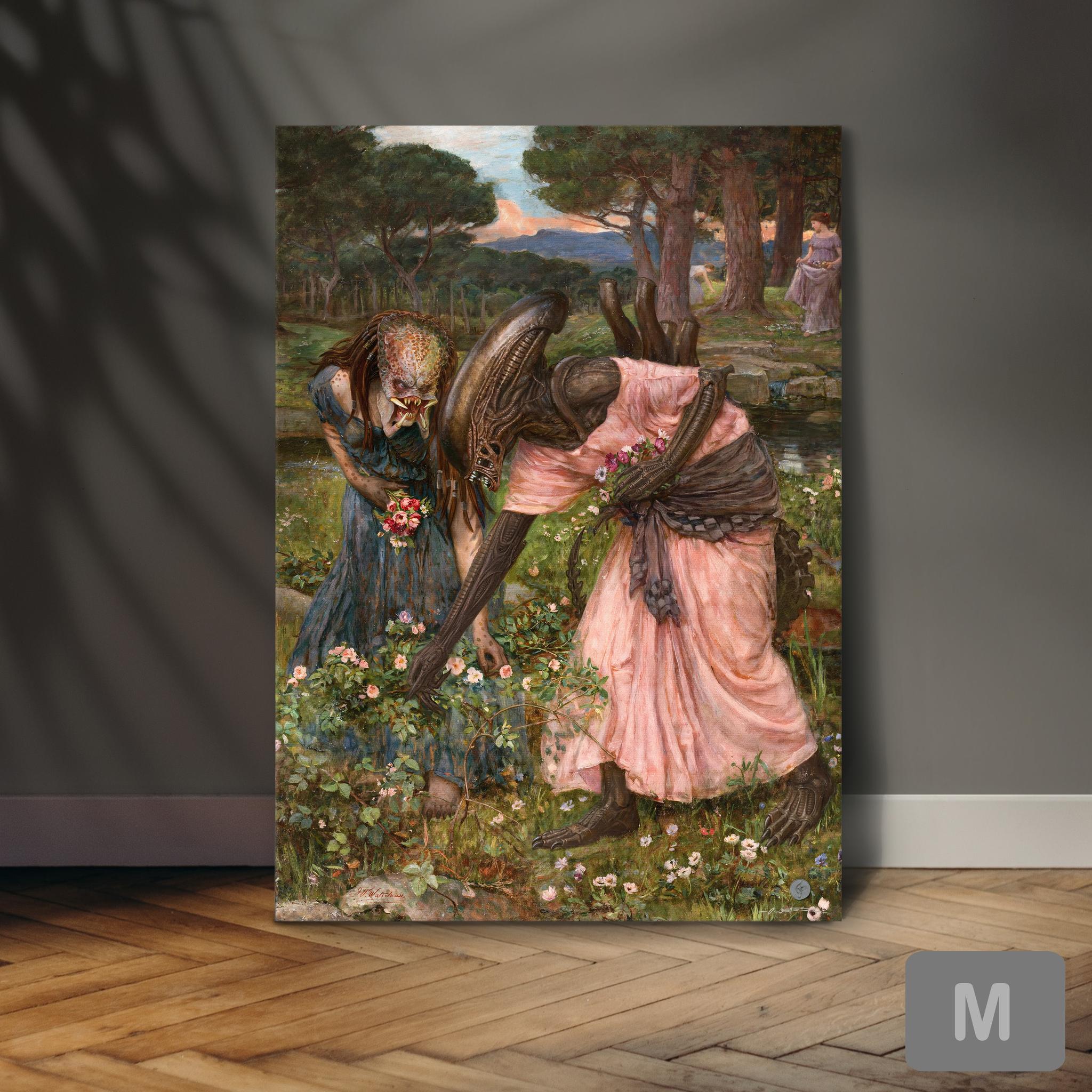 Xeno & Predi Picking Flowers -  Leinwandbild