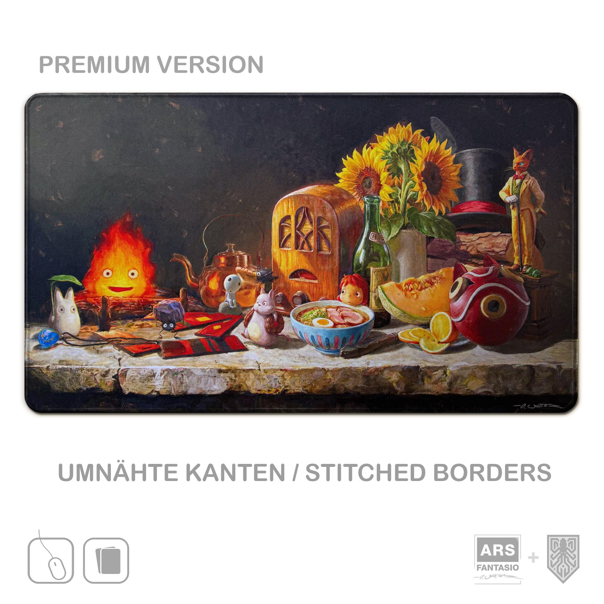 Umnäht - Calcifer an Stillleben - TCG Playmat