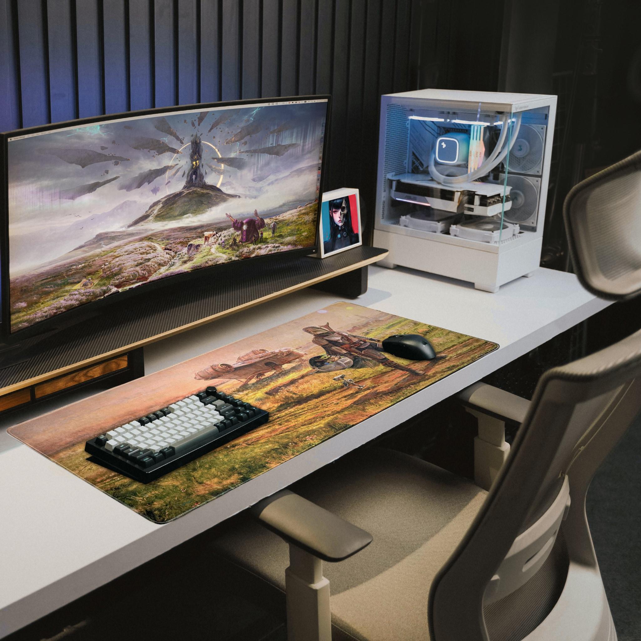 Mandalorianer & Buddy Droid - Gaming Mousepad