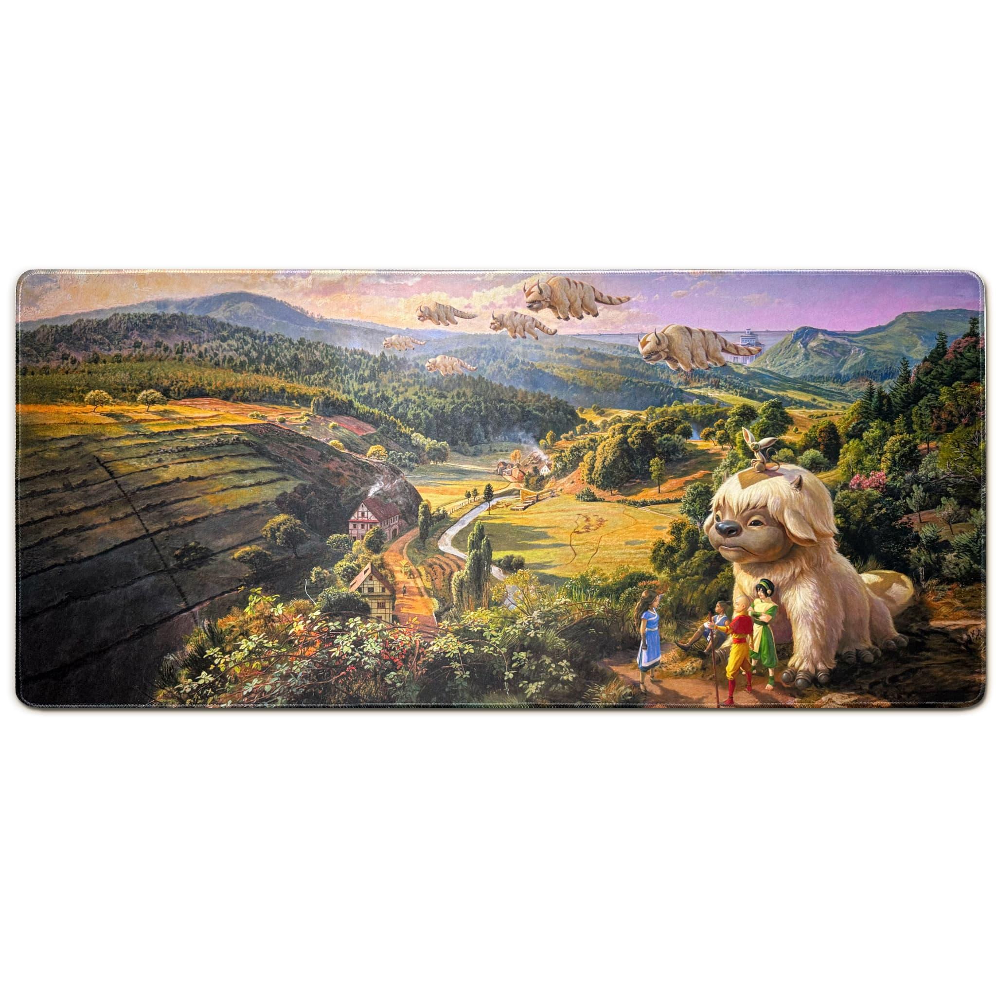 Flying Bisons over Black Forest - Gaming Mousepad