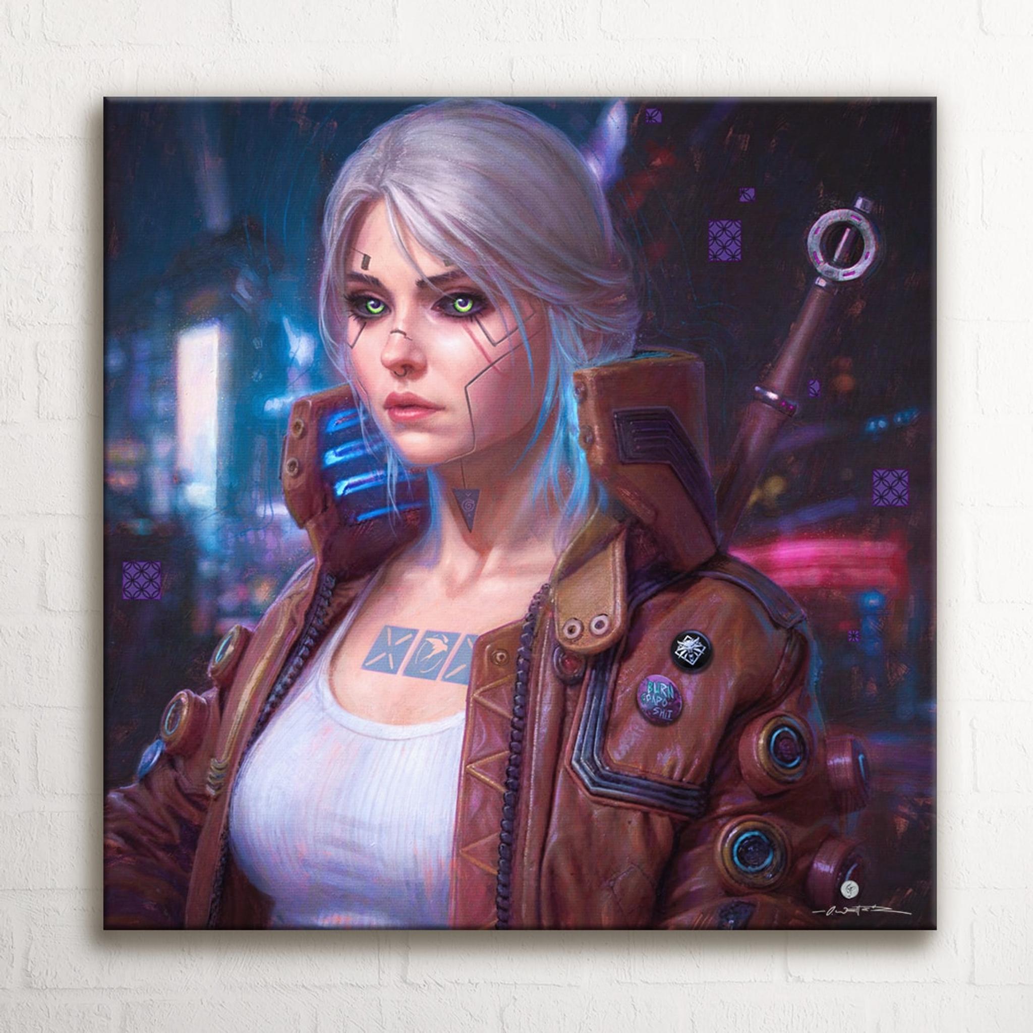 Cyber Ciri Square Canvas Print