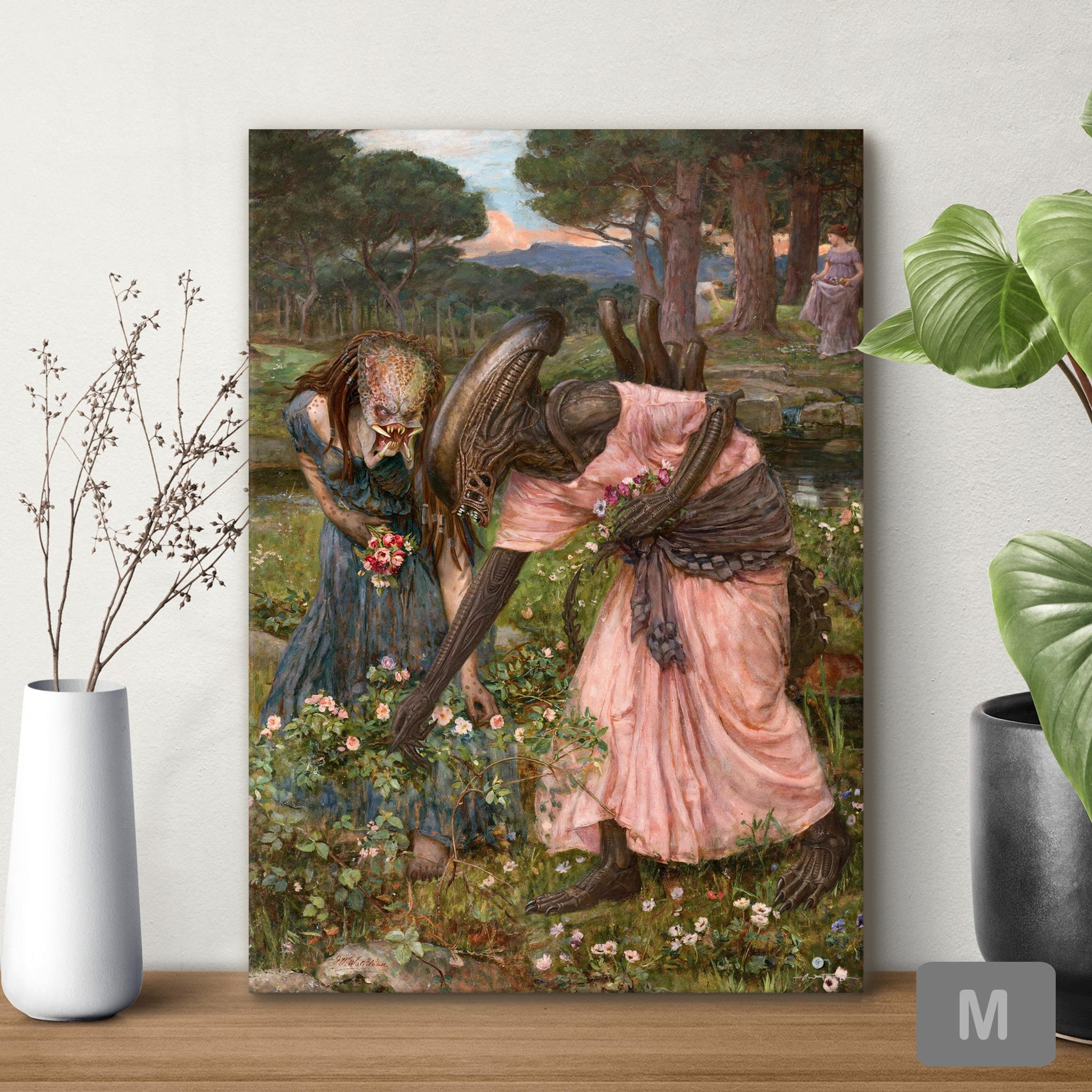 Xeno & Predi Picking Flowers -  Leinwandbild