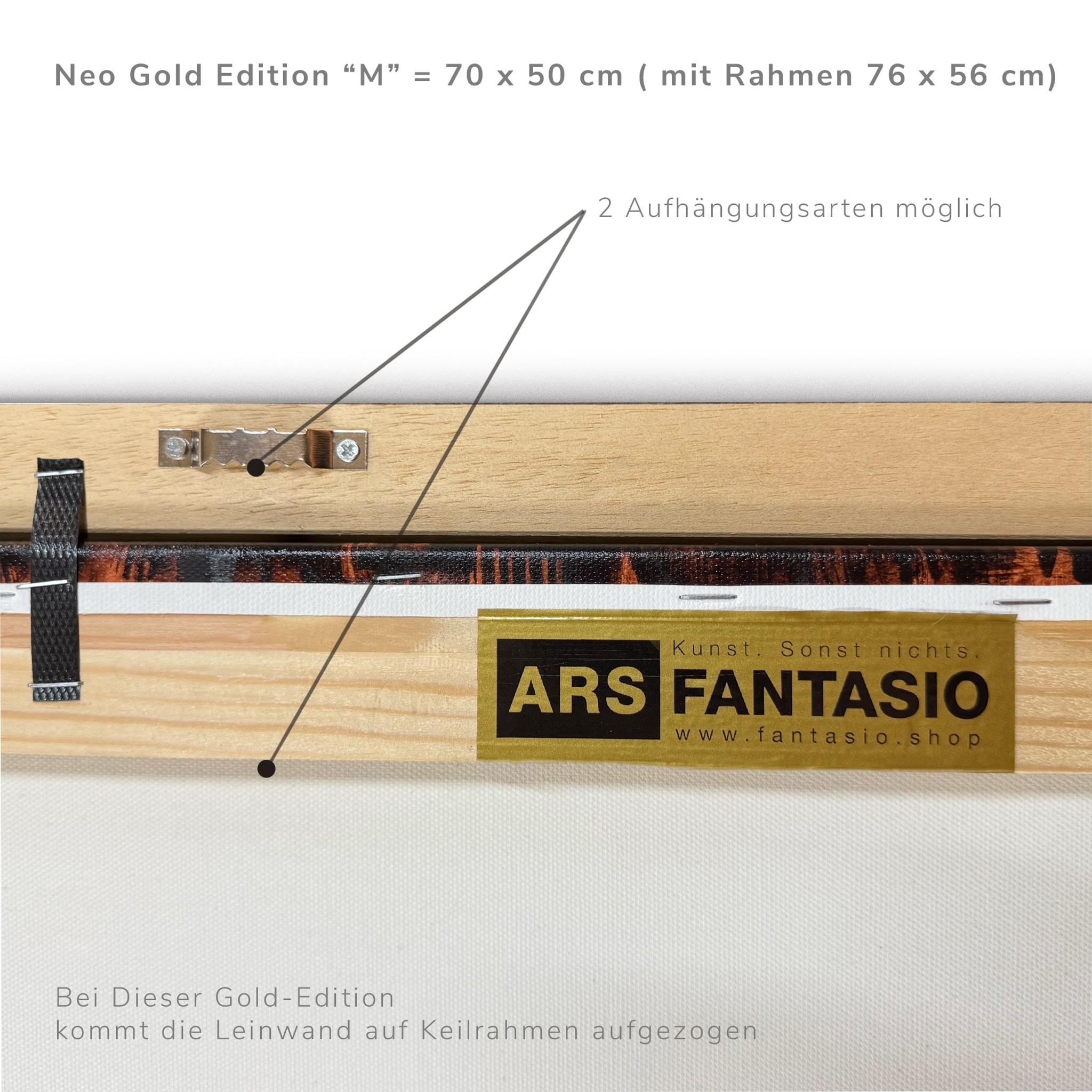 Stillleben Serie: Pokemon / "Neo" Gold Edition gerahmtes Leinwandbild