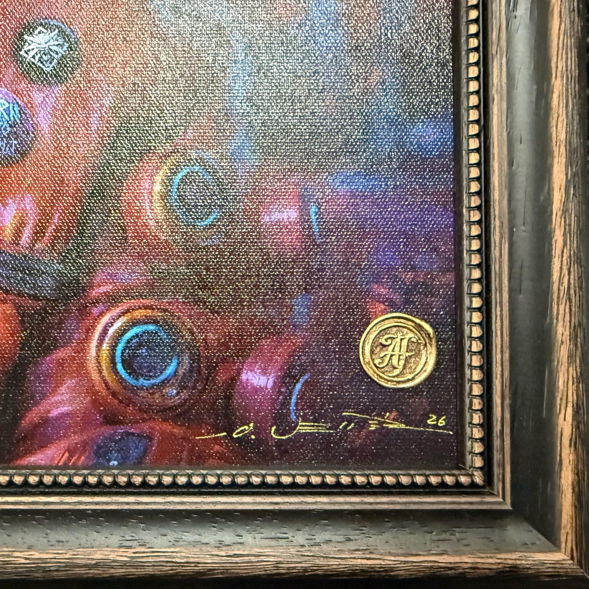 Cyber Ciri / "Neo" Gold Edition gerahmtes Leinwandbild