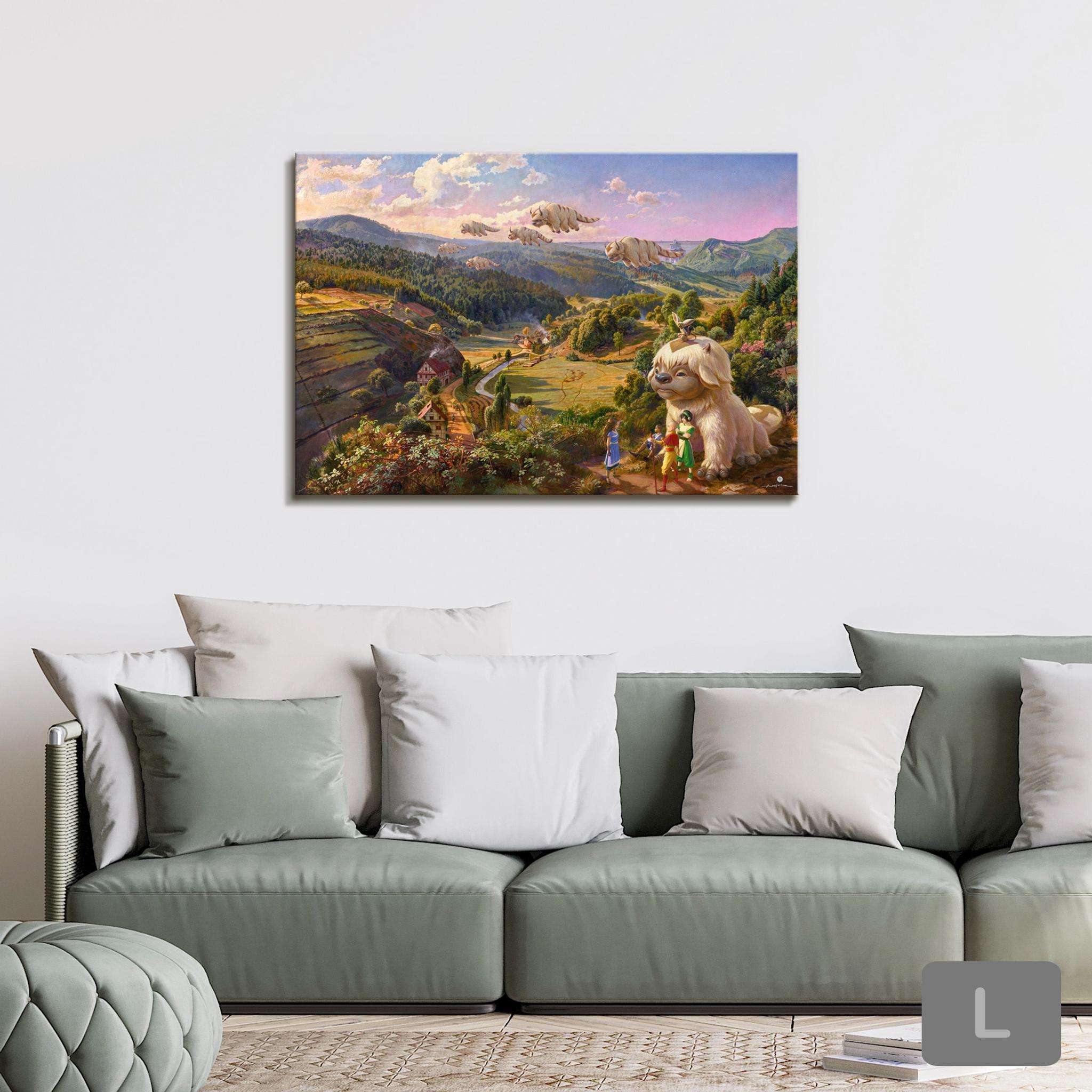 Flying Bison over Black Forest - Leinwandbild