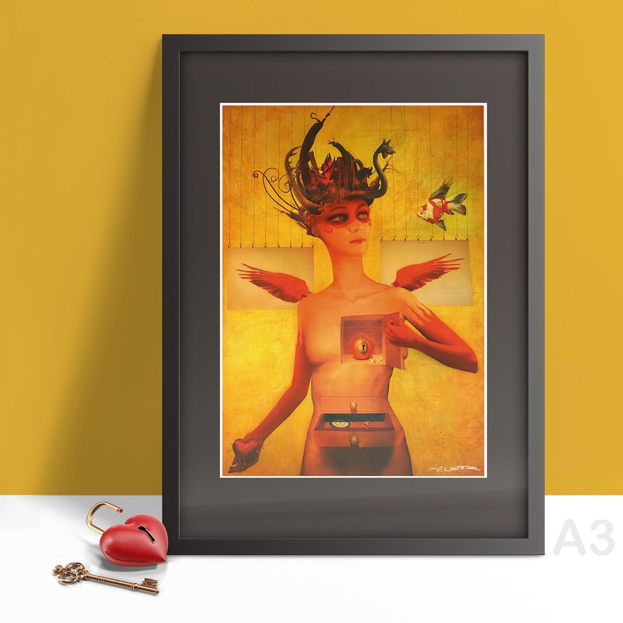 The Twilight Angelheart A3 gerahmt