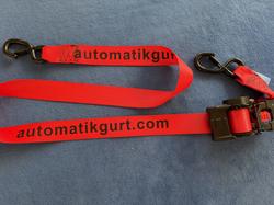 2er Set Automatikspanngurt 750/1500 kg, 50 mm Breite, 3 m Länge mit S-Haken mit Sicherung PVC beschichtet