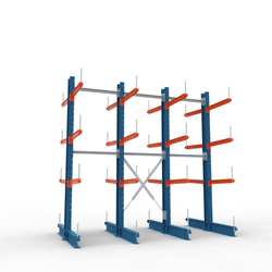 Kragarmregal, Gondel, 3 Felder und 3 Armebenen