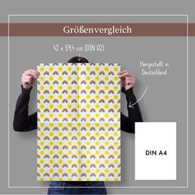 Kinder-Geschenkpapier: Regenbogen & Wolken | Set: 4 Bögen Geschenkpapier + 4 Geschenkanhänger | Artikelnummer: 4260615911191