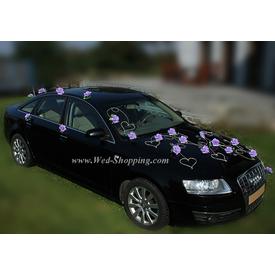 Licht lila Autoschmuck für Hochzeit Autodeko  |  | Artikelnummer: 94886399