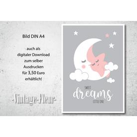 Kinderzimmer Poster A4 /A3, Mond und Stern  |  | Artikelnummer: 118655155