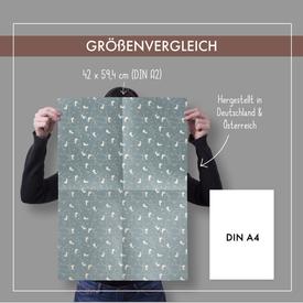 Geschenkpapier-Set: Schlittschuhe / Weihnachten (blau) | 4 Bögen Geschenkpapier +  4 Geschenkanhänger | Artikelnummer: 4260615912211