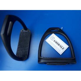 Steigbügel Aluminium schwarz - stabil & leicht | Größe 10cm 4,0