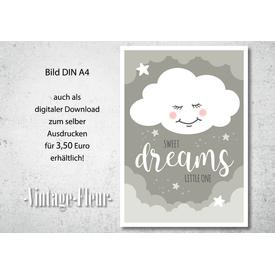 Kinderzimmer Wandbild A4 / A3, Sweet dreams  |  | Artikelnummer: 117732915
