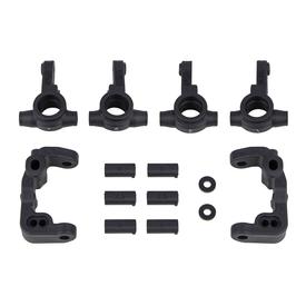 Team Associated RC10B6.4 -1mm Scrub Caster and Steering Blocks, carbon | Für B6.4 | Artikelnummer: AE91985