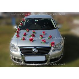 Autodeko burgund Rosen für Hochzeitsauto Brautauto  |  | Artikelnummer: 93241295