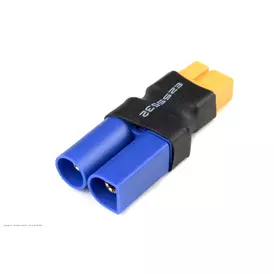 Revtec - Power Adapter Connector - XT-60 Socket <=> EC-5 Plug - 1 pc |  | Artikelnummer: GF-1305-025