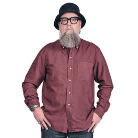 Button Down Shirt | Maroon | Size Large | Sample Sale | Artikelnummer: 1420-4367-5827