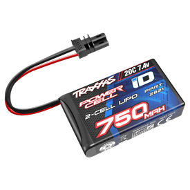 Traxxas LIPO POWER CELL 750MAH 7,4V 2S 20C  MIT ID-STECKER (FÜR 1/18 TRX-4M) | z.b. für TRX TM-4 | Artikelnummer: TRX2821