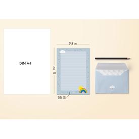 Kinder-Briefpapier und Malblock-Set: Regenbogen, Sonne + Wolke |  | Artikelnummer: 4260615913058