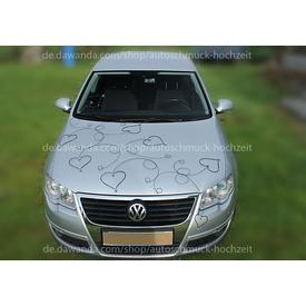Autoherzen für weißes Auto Autoschmuck Hochzeit  |  | Artikelnummer: 96313791
