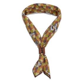 OBERWEIHER | Bandana + Leather Ring | Tsuru To Kikku Orange/Purple | Artikelnummer: 2524-7881-0336