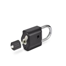 Omega 50 - PRO | PZ - Vorhängeschloss Massives Hangschloss inkl. wechselbarem Hochsicherheits - Profil - Halbzylinder TOKOZ PRO 300  | Artikelnummer: 54002