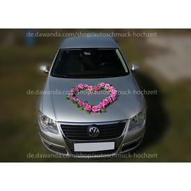 Dekoration Auto Hochzeit Mauve Rosen Girlande Herz  |  | Artikelnummer: 93260863