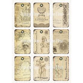 Vintage Anhänger/Tags -A003- Digital download  |  | Artikelnummer: 41453330