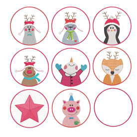 Schneekugel MugRugs ITH | 13 x 18cm Stickrahmen | Artikelnummer: m28