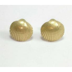 Muschel Ohrstecker midi Gold |  | Artikelnummer: 105