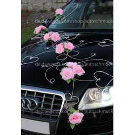 Pink Rosen Rattan Herzen Autoschmuck Hochzeit  |  | Artikelnummer: 95410299