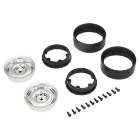 Felgen Dish Bead-lock Kyosho KC10 (2) Chrome 1.9 inches | z.b. für :Kyosho KC10 Toyota Land Cruiser 60 Crawler 4WD | Artikelnummer: K.CLH001SC