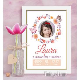 006-Kinderzimmer Wandbild A4 / A3, Geburtsanzeige  |  | Artikelnummer: 117729211