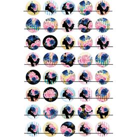 -Cab009- Cabochon Vorlagen Aquarell Silhouette  |  | Artikelnummer: 115311371
