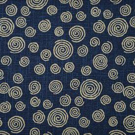 OBERWEIHER | Bandana + Leather Ring | Spirals Dark Blue | Artikelnummer: 1374-4158-2411