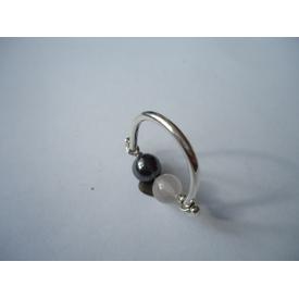 Ring in 925 Silber,mit zwei Kugeln.  |  | Artikelnummer: 23876473