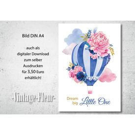 Kinderzimmer Wandbild A4 / A3, dream big  |  | Artikelnummer: 117735743