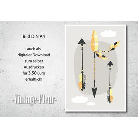Kinderzimmer Wandbild, Poster A4 / A3, Pfeil  |  | Artikelnummer: 119139943