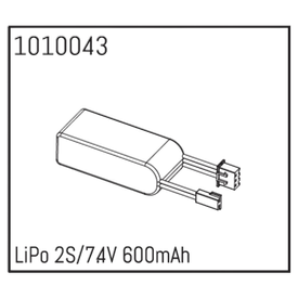 LiPo 2S/7.4V 600mAh Absima #1010043 | Für 1/18 Modelle von Absima  | Artikelnummer: AB1010043
