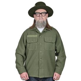 New Field Shirt | Cotton Sateen Olive | Size Large | Sample Sale | Artikelnummer: 5120-6031-6124
