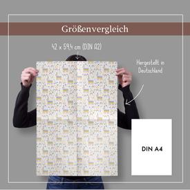 Kinder-Geschenkpapier: Lama-Pinata + Süßigkeiten | Set: 4 Bögen Geschenkpapier + 1 Postkarte | Artikelnummer: 4260615912297