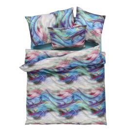 Feinsatin Bettwäsche Wave blau | 160x210cm | Artikelnummer: 50.285.02
