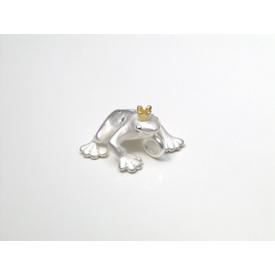 Frosch Anhänger klein Silber mit Krone Gold |  | Artikelnummer: 14671497