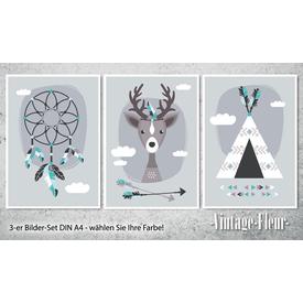 3-er Set Poster Bilder Kinderzimmer A4 / A3  |  | Artikelnummer: 119539439