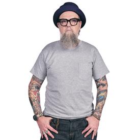 Pocket Tee | Made in USA | Heather Grey | Artikelnummer: 6745-3302-4874