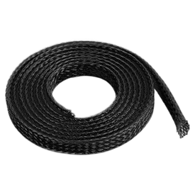Revtec - Kabel-Schutzhülse - Geflochten - 6mm - Schwarz - 1m |  | Artikelnummer: GF-1476-010