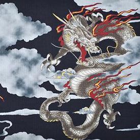 OBERWEIHER | Bandana + Leather Ring | Dragon Dark Blue | Artikelnummer: 2848-0037-1876