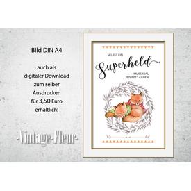 Kinderzimmer Wandbild A4 / A3, Superheld  |  | Artikelnummer: 117731211