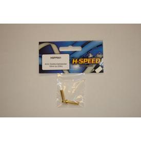 H Speed 4mm Goldkontaktstecker 18mm lp (2Stk) HSPP001 | HSPP0014MM | Artikelnummer: HSPP001